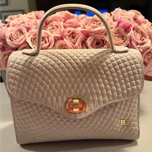 Bally vintage lambskin top handle bag